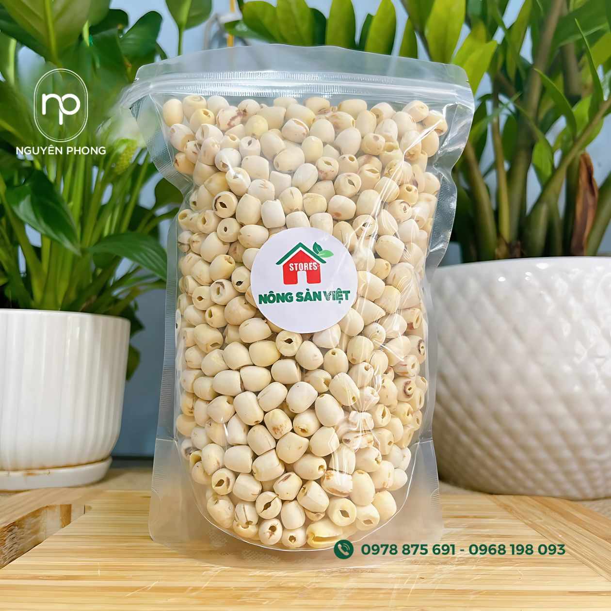 Mẫu tem dán hạt sen sấy